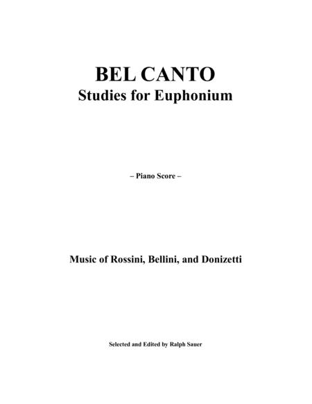 Bel Canto Studies For Euphonium With Piano Accompaniment Sheet Music