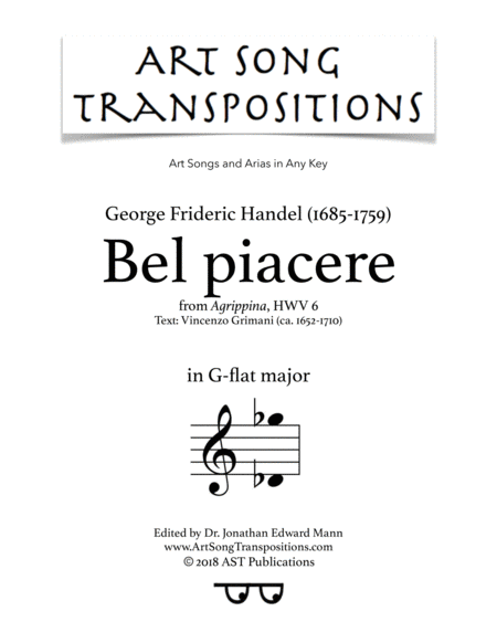 Bel Piacere G Flat Major Sheet Music