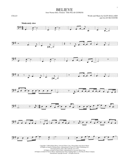 Believe From The Polar Express Sheet Music