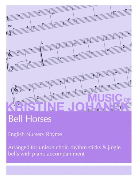 Bell Horses Unison Choir Rhythm Sticks Jingle Bells With Piano Accompaniment Sheet Music