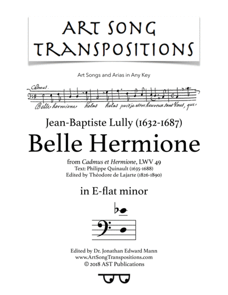 Free Sheet Music Belle Hermione E Flat Minor