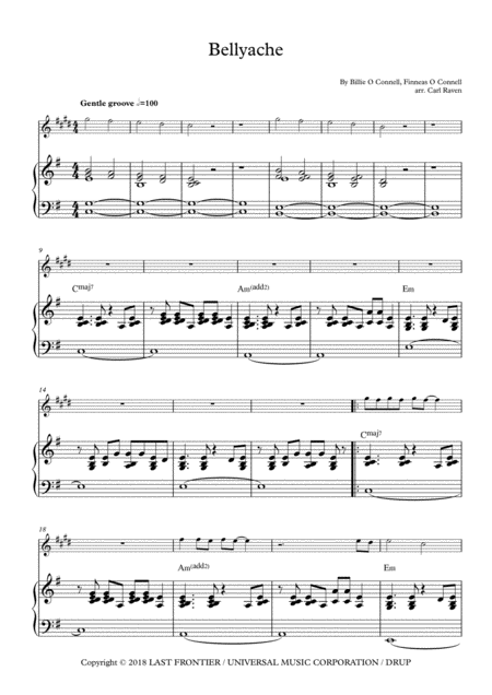 Bellyache Sheet Music