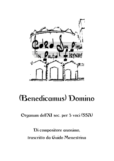 Benedicamus Domino Medieval Motet Ssa Transcribed By Guido Menestrina Sheet Music