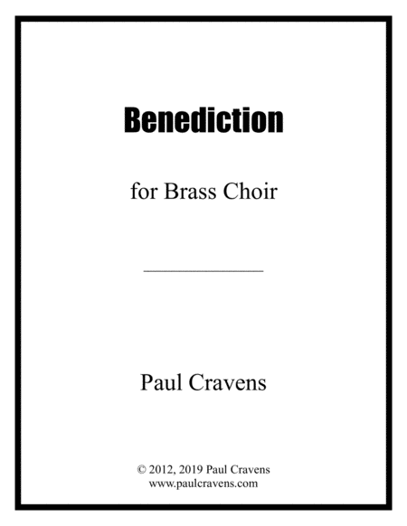 Free Sheet Music Benediction Brass Choir Score And Parts