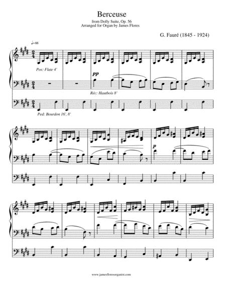 Berceuse From Dolly Suite Sheet Music