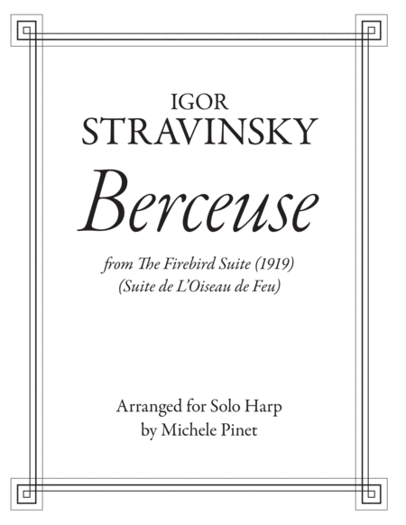 Berceuse From The Firebird Suite Sheet Music