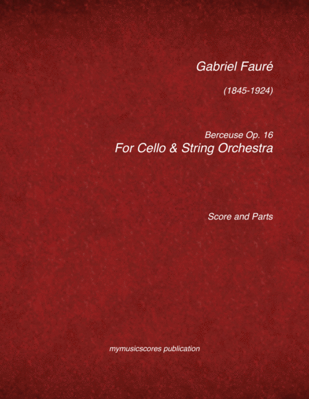 Free Sheet Music Berceuse Op 16 For Viola And String Orchestra