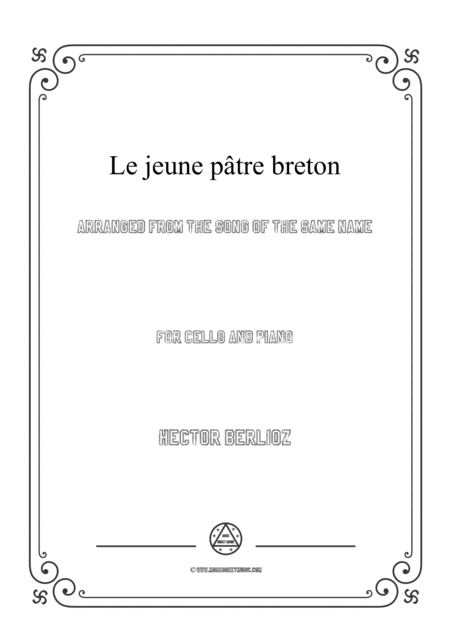 Berlioz Le Jeune Ptre Breton For Cello And Piano Sheet Music