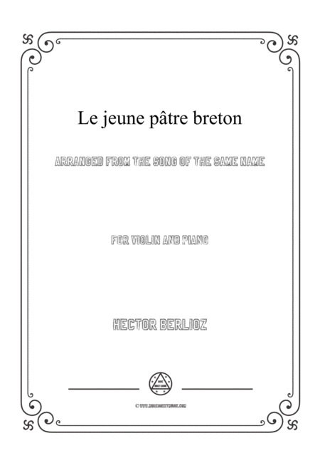 Berlioz Le Jeune Ptre Breton For Violin And Piano Sheet Music