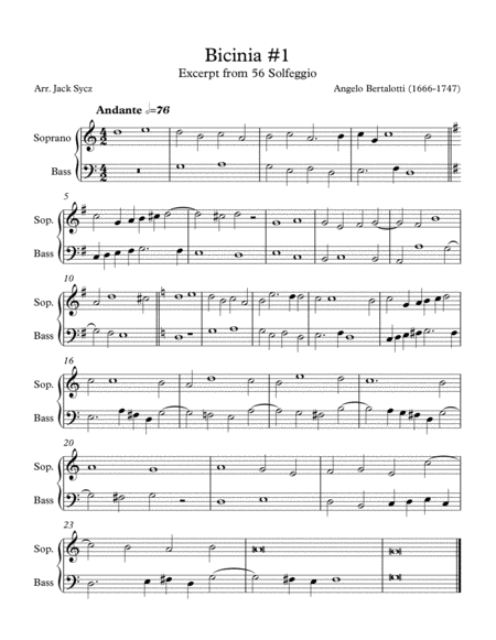 Free Sheet Music Bertalotti 1 St Sb And Or C Instrument