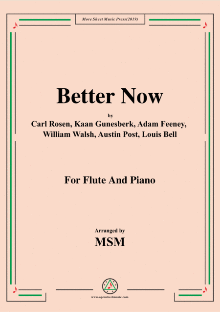 Better Now For Flute And Piano Sheet Music