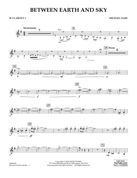 Between Earth And Sky Bb Clarinet 1 Sheet Music