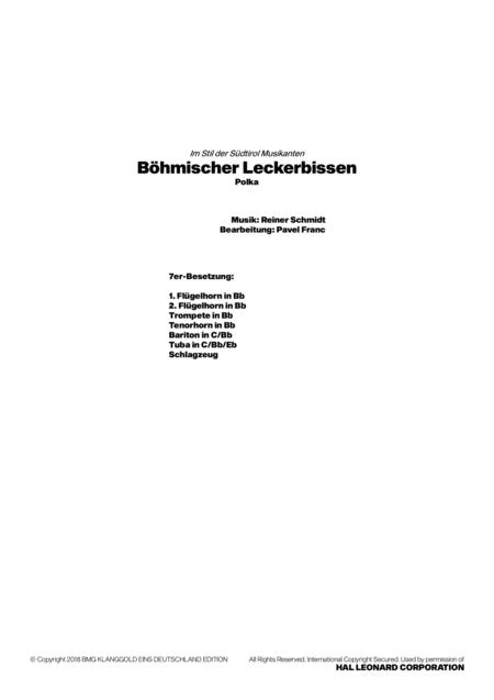 Free Sheet Music Bhmischer Leckerbissen