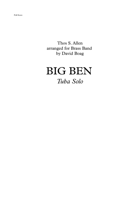 Free Sheet Music Big Ben Tuba Solo With Brass Band