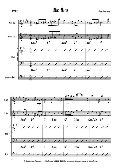 Big Nick Sheet Music