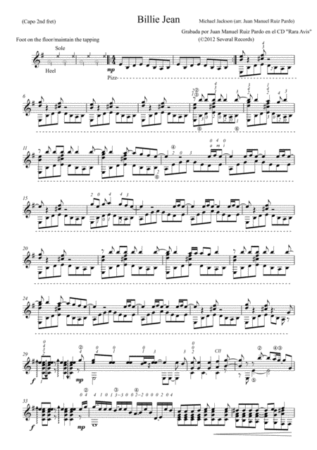 Billie Jean Sheet Music