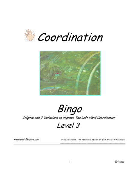 Free Sheet Music Bingo Lev 3 Coordination