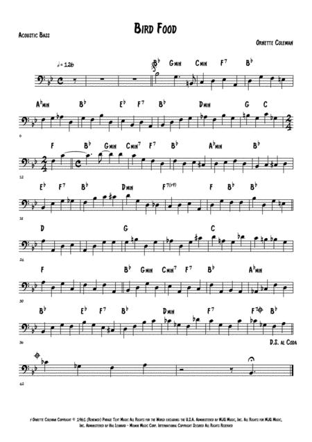 Bird Food Acoustic Bass Sheet Music