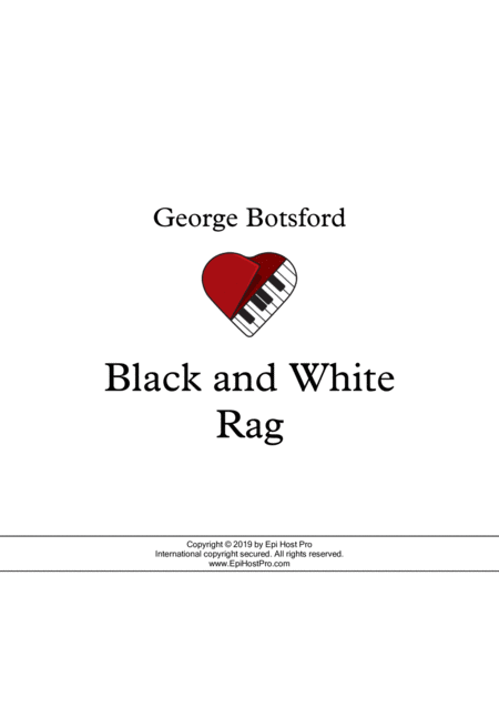 Black And White Rag Sheet Music