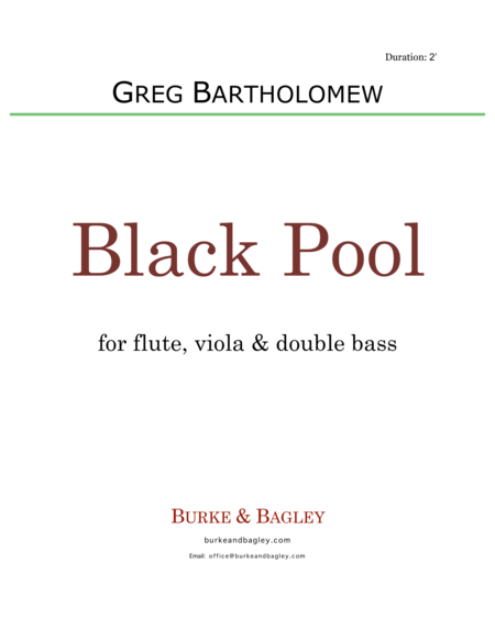 Free Sheet Music Black Pool