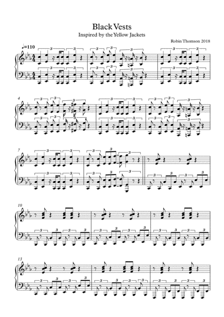 Black Vests Sheet Music