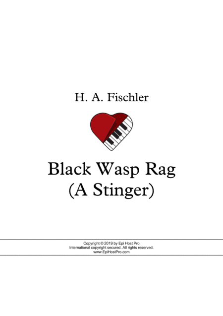 Free Sheet Music Black Wasp Rag A Stinger