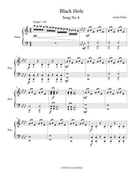 Blackhole Song No 4 From Mission To Space Sheet Music