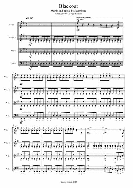 Blackout Scorpions Sheet Music