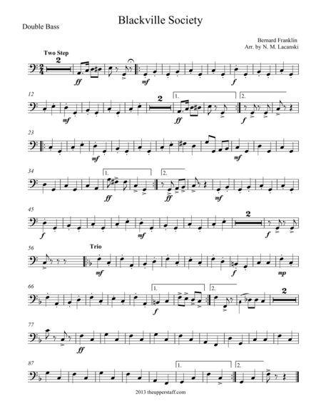 Free Sheet Music Blackville Society