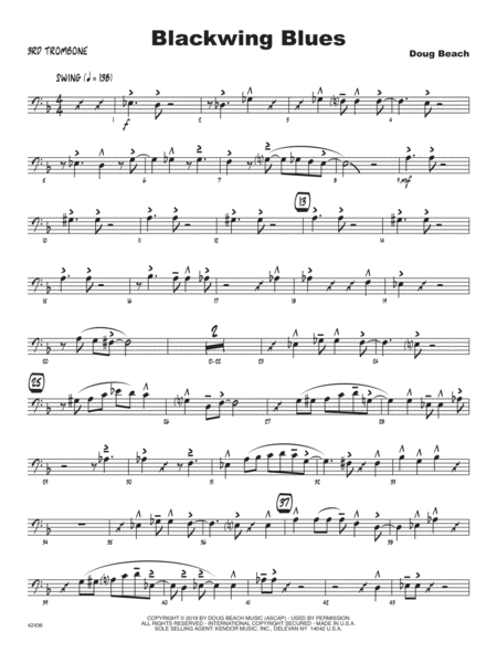 Blackwing Blues 3rd Trombone Sheet Music