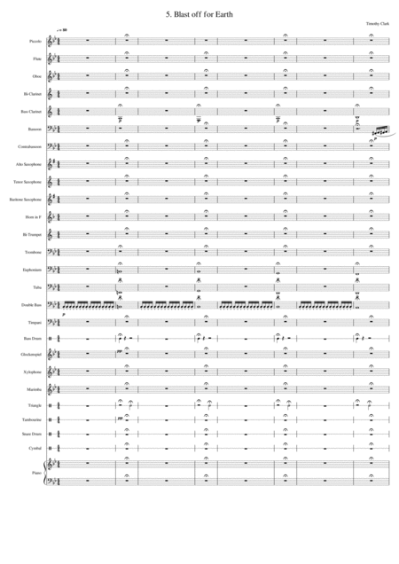 Blast Off For Earth Sheet Music