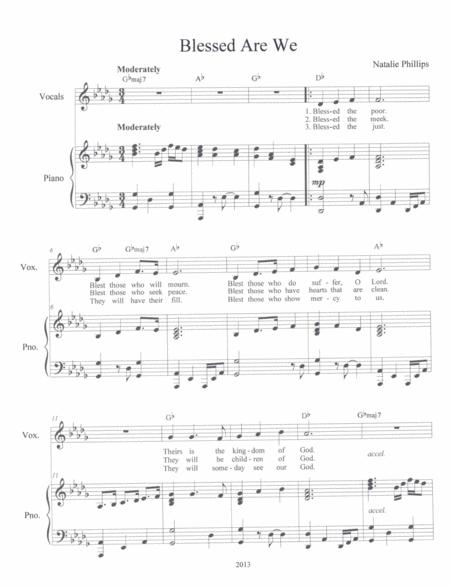 Blessed Are We Sheet Music