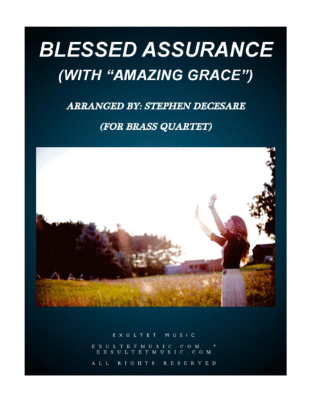 Free Sheet Music Blessed Assurance With Amazing Grace For Brass Quartet