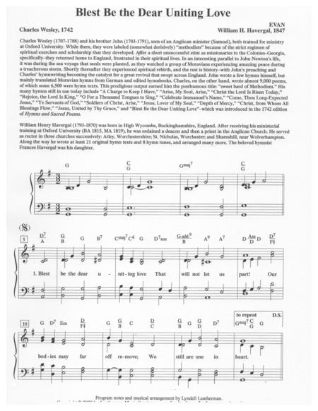 Blest Be The Dear Uniting Love Sheet Music