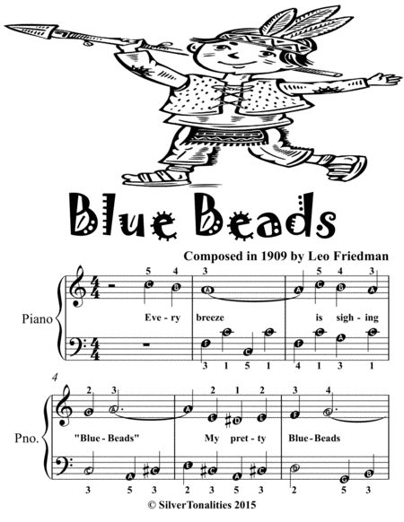 Free Sheet Music Blue Beads Easiest Piano Sheet Music For Beginner Pianists Tadpole Edition
