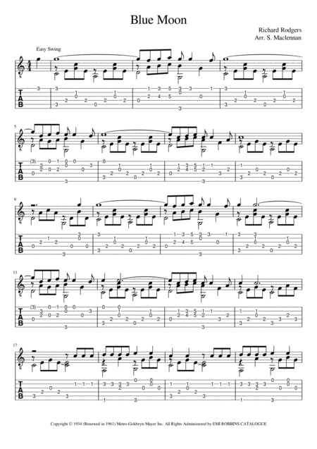 Blue Moon Sheet Music