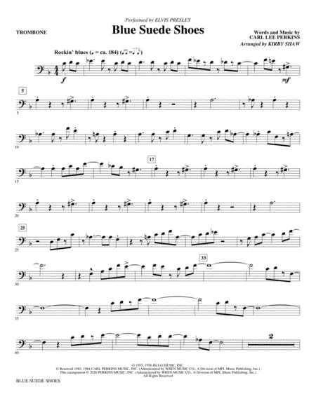 Free Sheet Music Blue Suede Shoes Arr Kirby Shaw Trombone