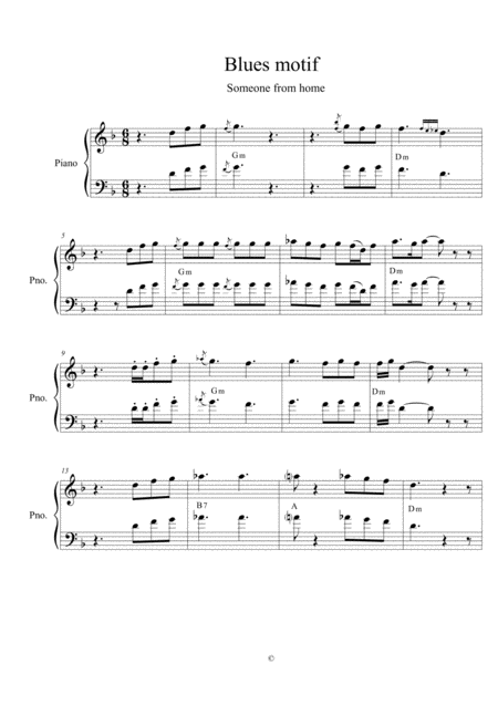 Blues Motif Sheet Music