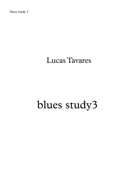 Free Sheet Music Blues Study 3