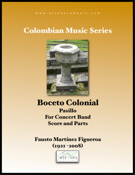 Free Sheet Music Boceto Colonial Pasillo For Concert Band