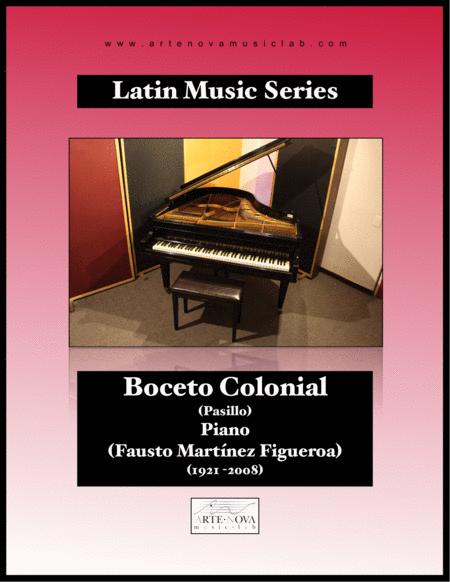 Boceto Colonial Pasillo For Piano Sheet Music