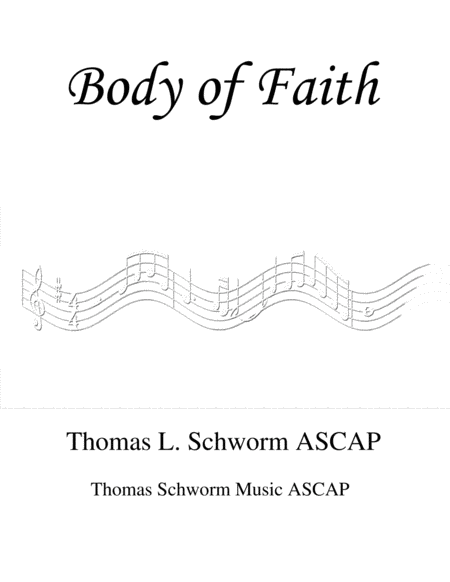 Free Sheet Music Body Of Faith