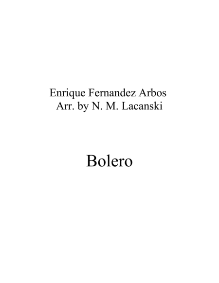 Bolero Sheet Music