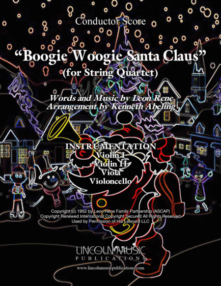 Boogie Woogie Santa Claus For String Quartet Sheet Music