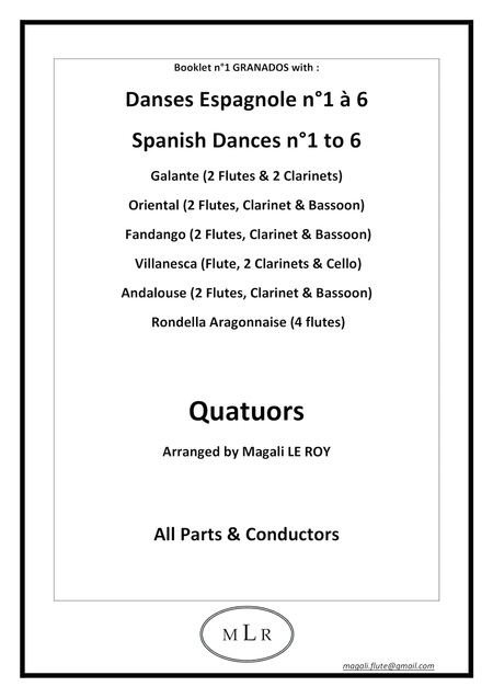 Booklet N 1 Spanish Dances Granados Sheet Music