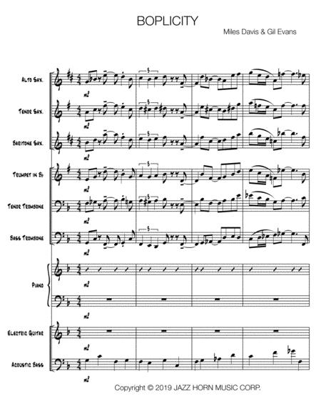 Boplicity Score Sheet Music