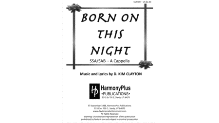 Free Sheet Music Born On This Night