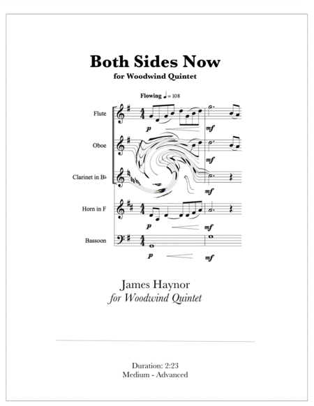 Both Sides Now For Woodwind Quintet Sheet Music