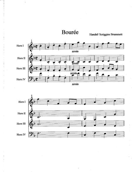 Boure By Handel Sheet Music