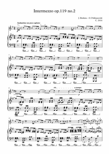 Brahms Intermezzo In E Minor For Violin And Piano Sheet Music